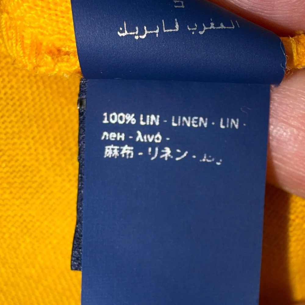 Vilebrequin Girls Linen Dress Size 4 Yellow Pockets Luxury Resort